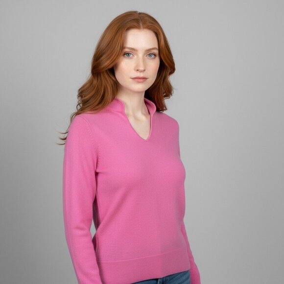 Victor Alfaro Sweaters - Victor Alfaro Pink Luxe 100% Cashmere Sweater Women’s Size Medium